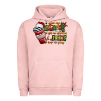 Pigment Salmon Coffee  Jesus Urban Hoodie - CowhideDigitalArt