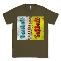 Army Green Baseball And Softball Tumbler Classic Tee - BundleAndBundleShop