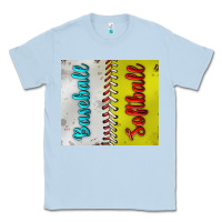 Dusty Blue Baseball And Softball Tumbler Classic Tee - BundleAndBundleShop
