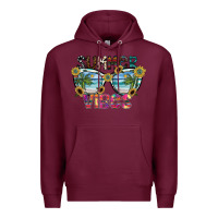 Burgundy summer vibes Premium Hoodie - SublimationCraftShop