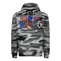 Slate Camo American Nurse Premium Hoodie - Neo Western