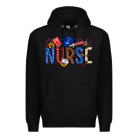 Black American Nurse Premium Hoodie - Neo Western