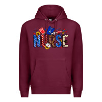 Burgundy American Nurse Premium Hoodie - Neo Western