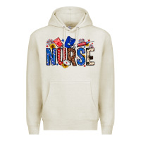 Oatmeal Heather American Nurse Premium Hoodie - Neo Western