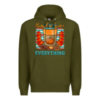 Army Green pumpkin spice everything Premium Hoodie - HRA Design Shop