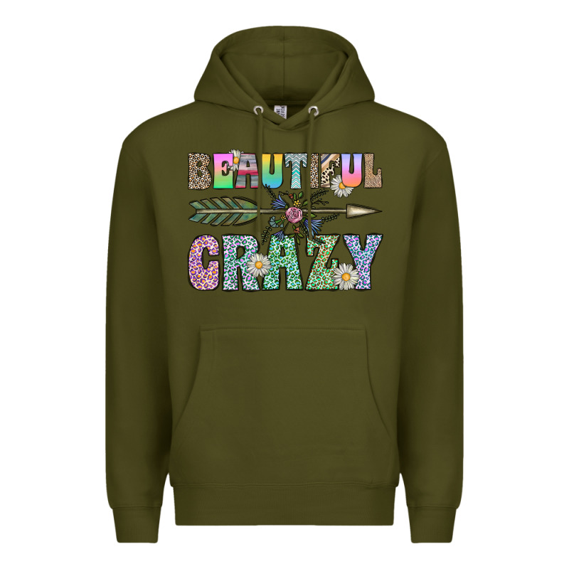 Beautiful Crazy Premium Hoodie by CowhideDigitalArt | Teevron