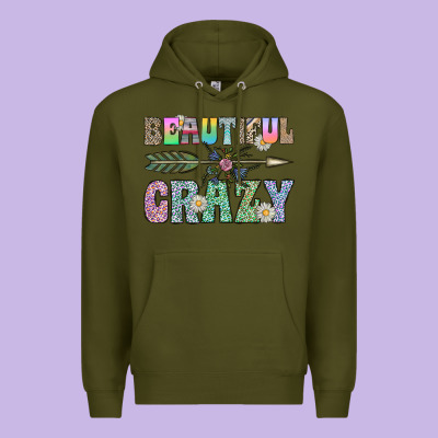 Beautiful Crazy Premium Hoodie Designed By Cowhidedigitalart