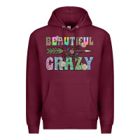 Burgundy beautiful crazy Premium Hoodie - CowhideDigitalArt