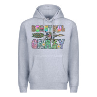 Heather Grey beautiful crazy Premium Hoodie - CowhideDigitalArt