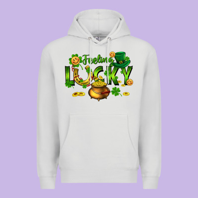 Feeling Lucky Premium Hoodie Designed By Fadigitalartstudio