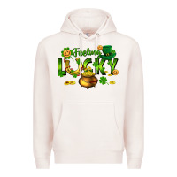 Pale Pink feeling lucky Premium Hoodie - FaDigitalArtStudio