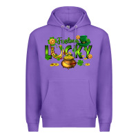 Purple feeling lucky Premium Hoodie - FaDigitalArtStudio