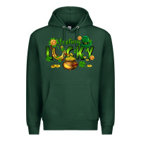 Sports Green feeling lucky Premium Hoodie - FaDigitalArtStudio