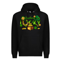 Black feeling lucky Premium Hoodie - FaDigitalArtStudio