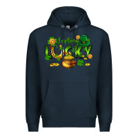 Navy feeling lucky Premium Hoodie - FaDigitalArtStudio