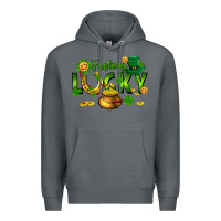 Rock feeling lucky Premium Hoodie - FaDigitalArtStudio