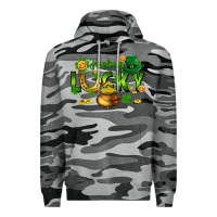 Slate Camo feeling lucky Premium Hoodie - FaDigitalArtStudio