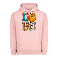 Pigment Salmon love pumpkin Urban Hoodie - HRA Design Shop