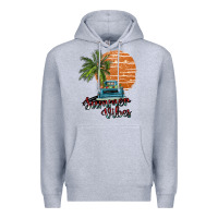 Heather Grey summer vibes Premium Hoodie - SublimationCraftShop