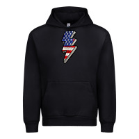 Black American lightning bold 4th of july Urban Hoodie - CowGirlArtShop