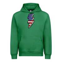 Emerald American lightning bold 4th of july Urban Hoodie - CowGirlArtShop