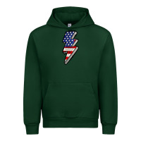 Forest Green American lightning bold 4th of july Urban Hoodie - CowGirlArtShop