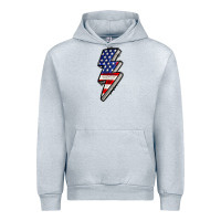 Heather Grey American lightning bold 4th of july Urban Hoodie - CowGirlArtShop