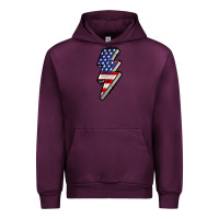 Mauve Wine American lightning bold 4th of july Urban Hoodie - CowGirlArtShop