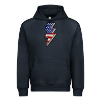 Navy American lightning bold 4th of july Urban Hoodie - CowGirlArtShop