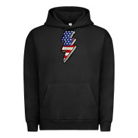 Pigment Black American lightning bold 4th of july Urban Hoodie - CowGirlArtShop