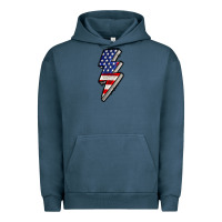 Pigment Midnight Navy American lightning bold 4th of july Urban Hoodie - CowGirlArtShop