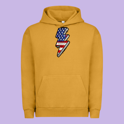 American Lightning Bold 4th Of July Urban Hoodie Designed By Cowgirlartshop
