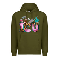 Army Green icu Premium Hoodie - AdoDesignShop