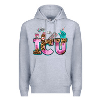 Heather Grey icu Premium Hoodie - AdoDesignShop