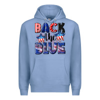 Colony Blue Back the blue 4th of july Premium Hoodie - CowGirlArtShop