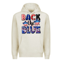 Oatmeal Heather Back the blue 4th of july Premium Hoodie - CowGirlArtShop