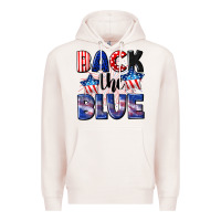 Pale Pink Back the blue 4th of july Premium Hoodie - CowGirlArtShop