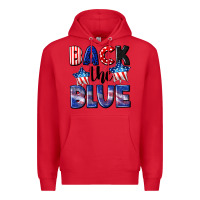 Red Back the blue 4th of july Premium Hoodie - CowGirlArtShop