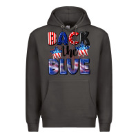 Smoke Back the blue 4th of july Premium Hoodie - CowGirlArtShop