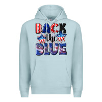 Blue Mist Back the blue 4th of july Premium Hoodie - CowGirlArtShop