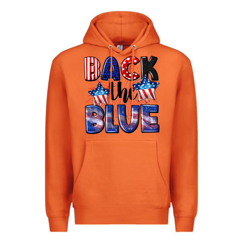 Back The Blue 4th Of July Premium Hoodie by CowGirlArtShop | Teevron
