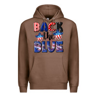 Chestnut Back the blue 4th of july Premium Hoodie - CowGirlArtShop