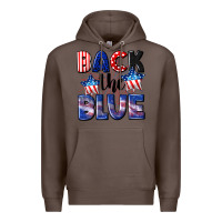 Coffee Back the blue 4th of july Premium Hoodie - CowGirlArtShop