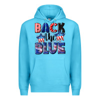 Ocean Blue Back the blue 4th of july Premium Hoodie - CowGirlArtShop