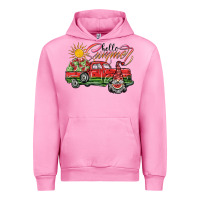 Fuchsia Pink hello summer Urban Hoodie - SublimationCraftShop