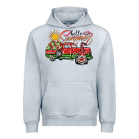 Heather Grey hello summer Urban Hoodie - SublimationCraftShop