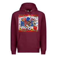 Burgundy American Nurse 20oz tumbler Premium Hoodie - Neo Western