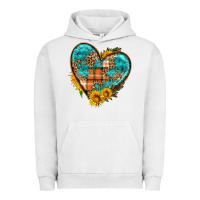Pigment Lunar Rock fall pattern heart with sunflower Urban Hoodie - HRA Design Shop