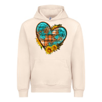Sandshell fall pattern heart with sunflower Urban Hoodie - HRA Design Shop
