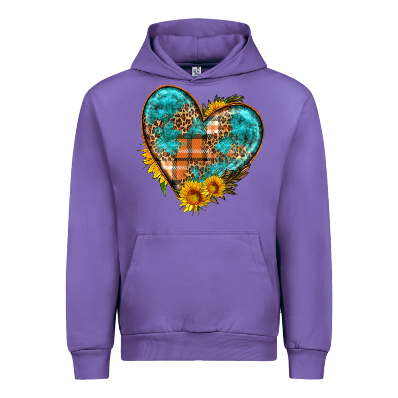 Fall Pattern Heart With Sunflower Urban Hoodie by HRA Design Shop | Teevron